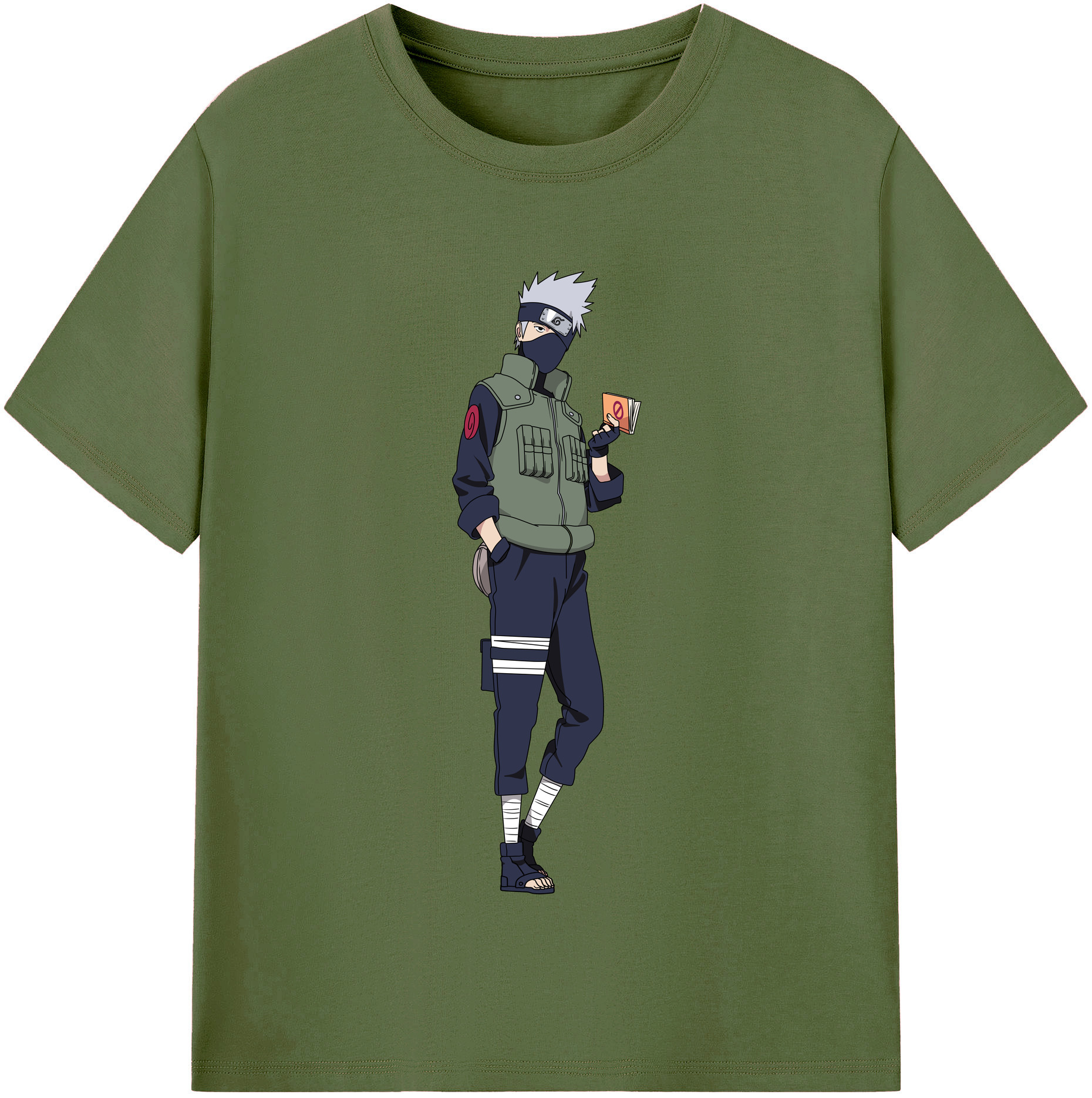 （画像用） NARUTO -ナルト- はたけ カカシ Hatake Kakashi 綿100％半袖Tシャツ（フロントプリント）